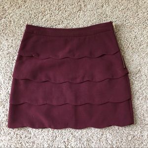 H&M Burgundy Mini Skirt